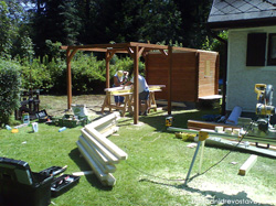 Zahradní domek & garážové stání - fotodokumentace
